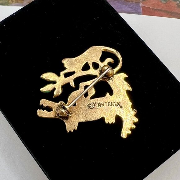 D'Artefax Monkey & Crocodile Brooch - Picture 4 of 4